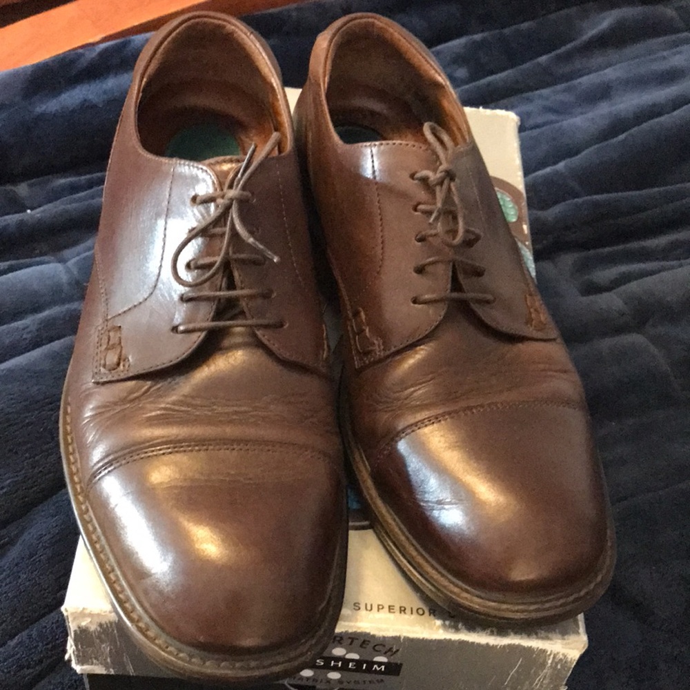 $120 Florsheim Comfortech Melrose Brown Dress Shoes Size 11 1/2 Medium